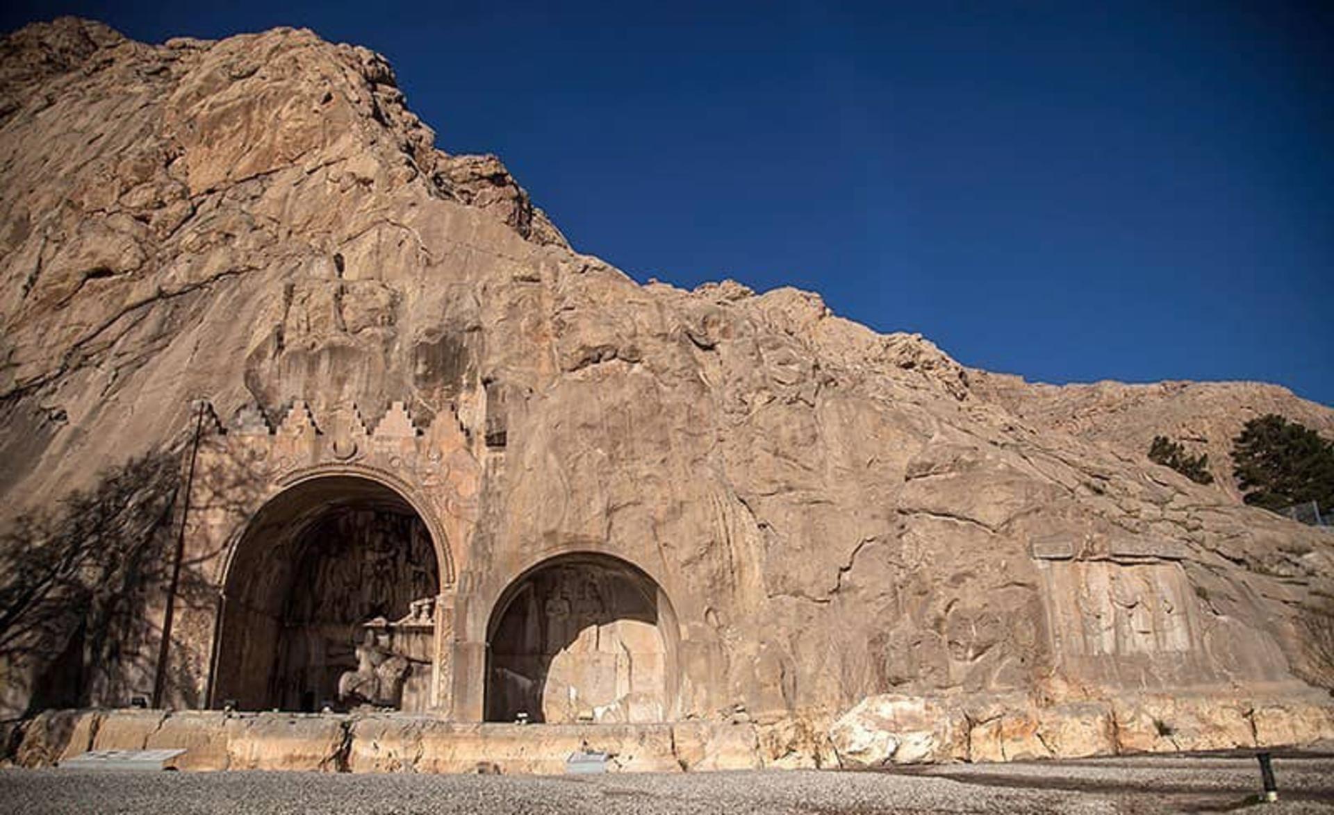 حجاری‌های باشکوه ساسانیان در طاق بستان