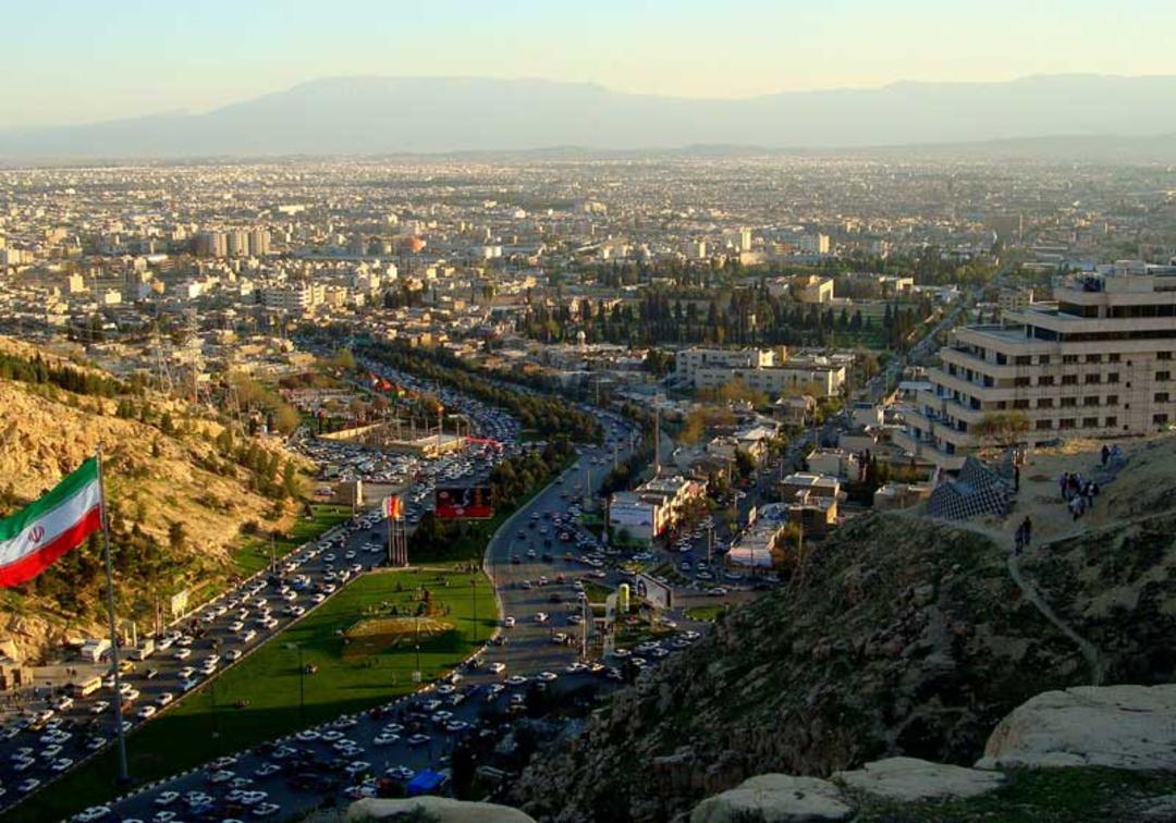 نمای شمالی شهر شیراز 