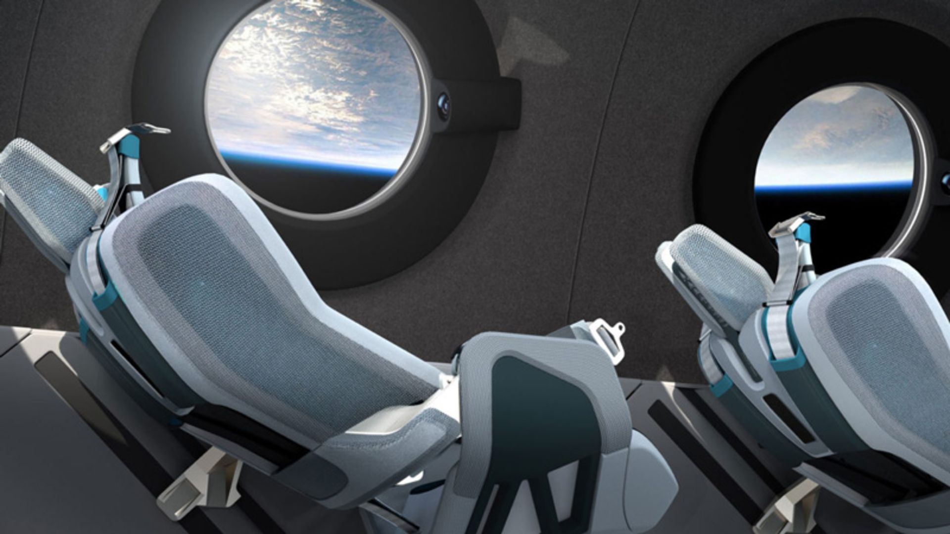 کابین فضاپیمای VSS Unity ویرجین گالاکتیک
