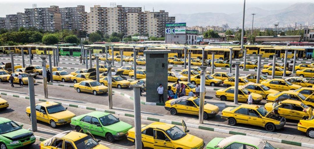 نمایی هوایی از ترمینال تاکسیرانی مرکز شهر بندر عباس