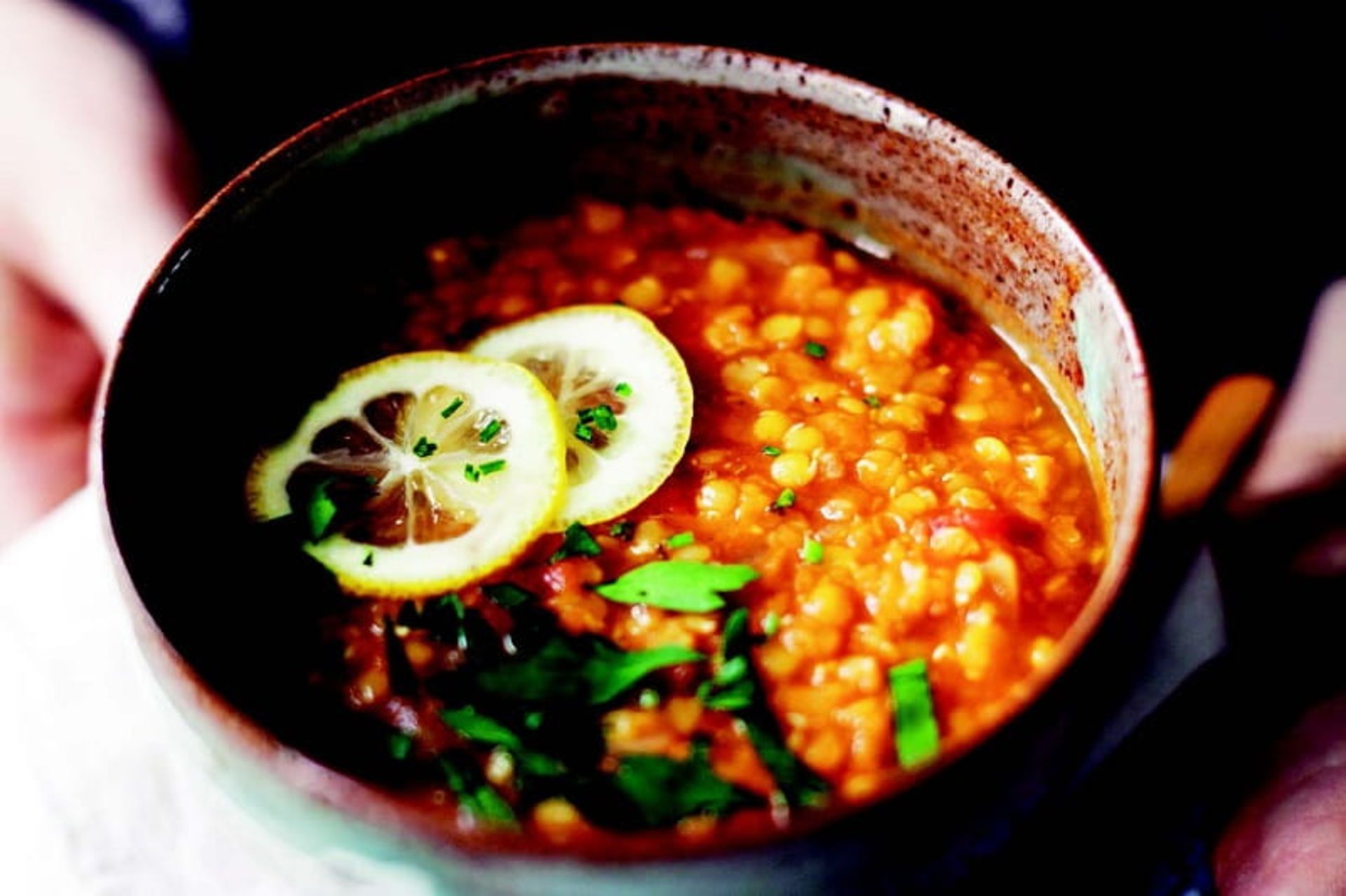 خورش عدس با برنج کنجدی