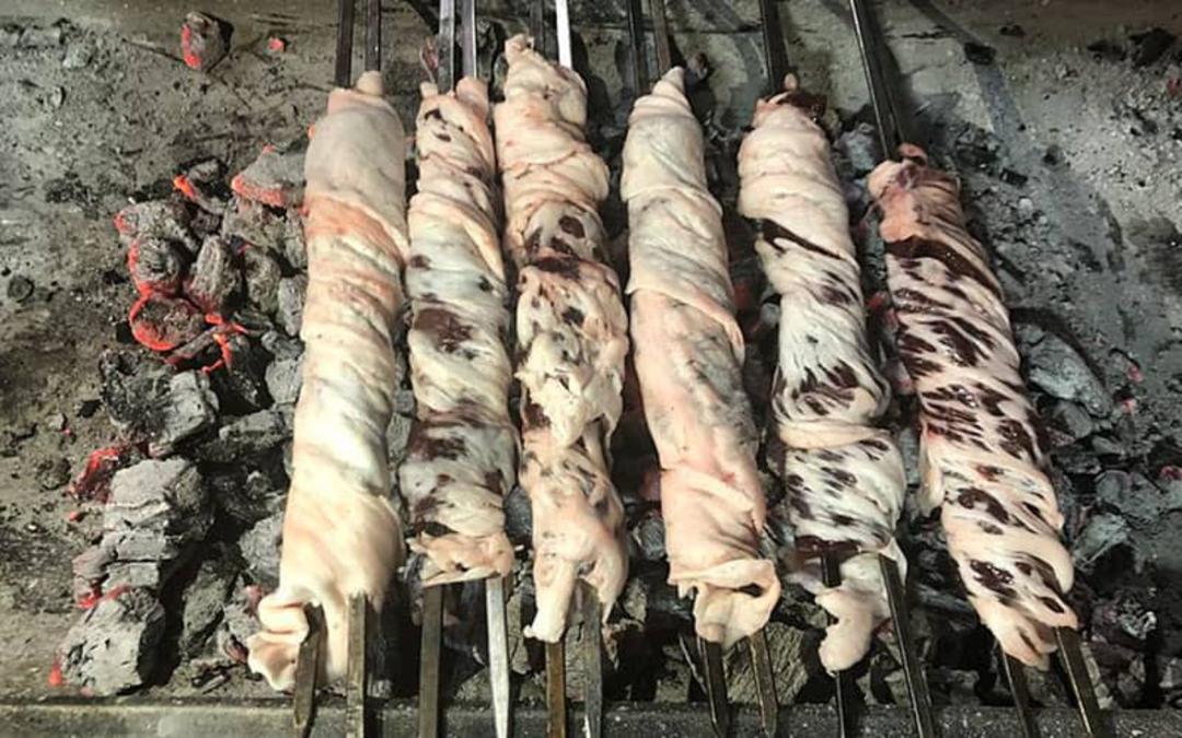 کباب کردن جگروز روی زغال