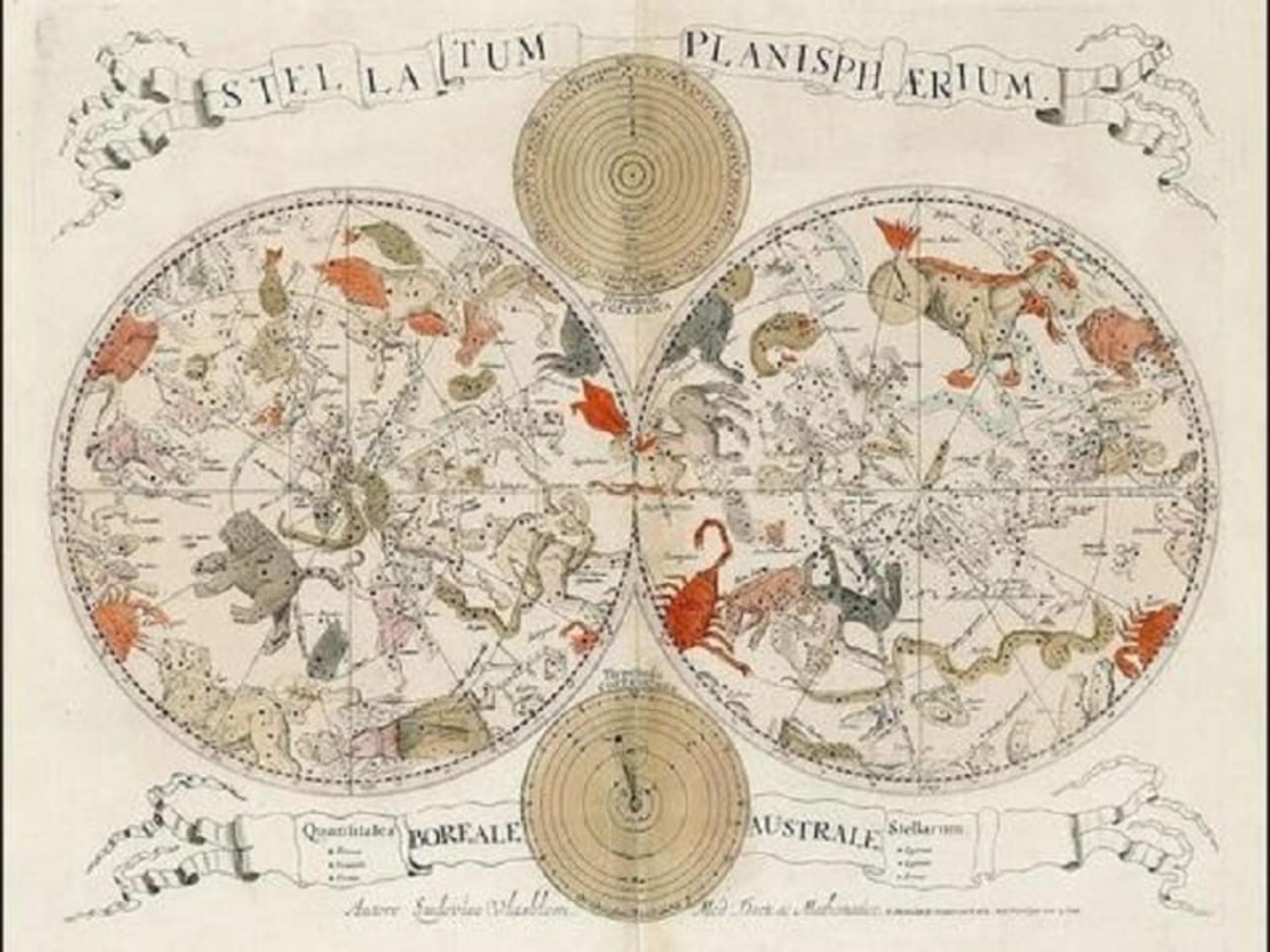 نقشه سماوی (Celestial Map)؛ سال ۱۶۷۵