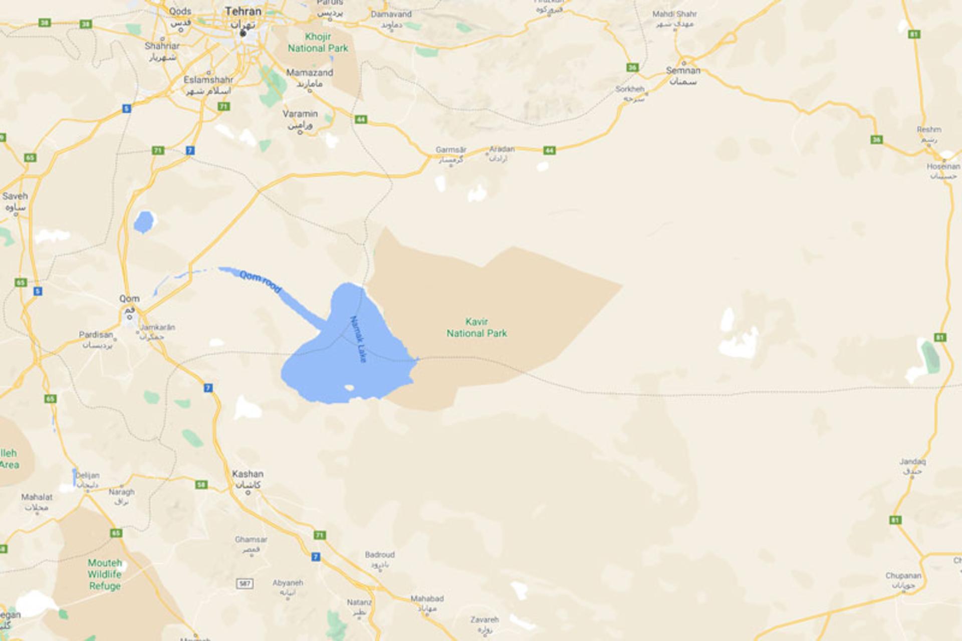 موقعیت جغرافیایی پارک ملی کویر