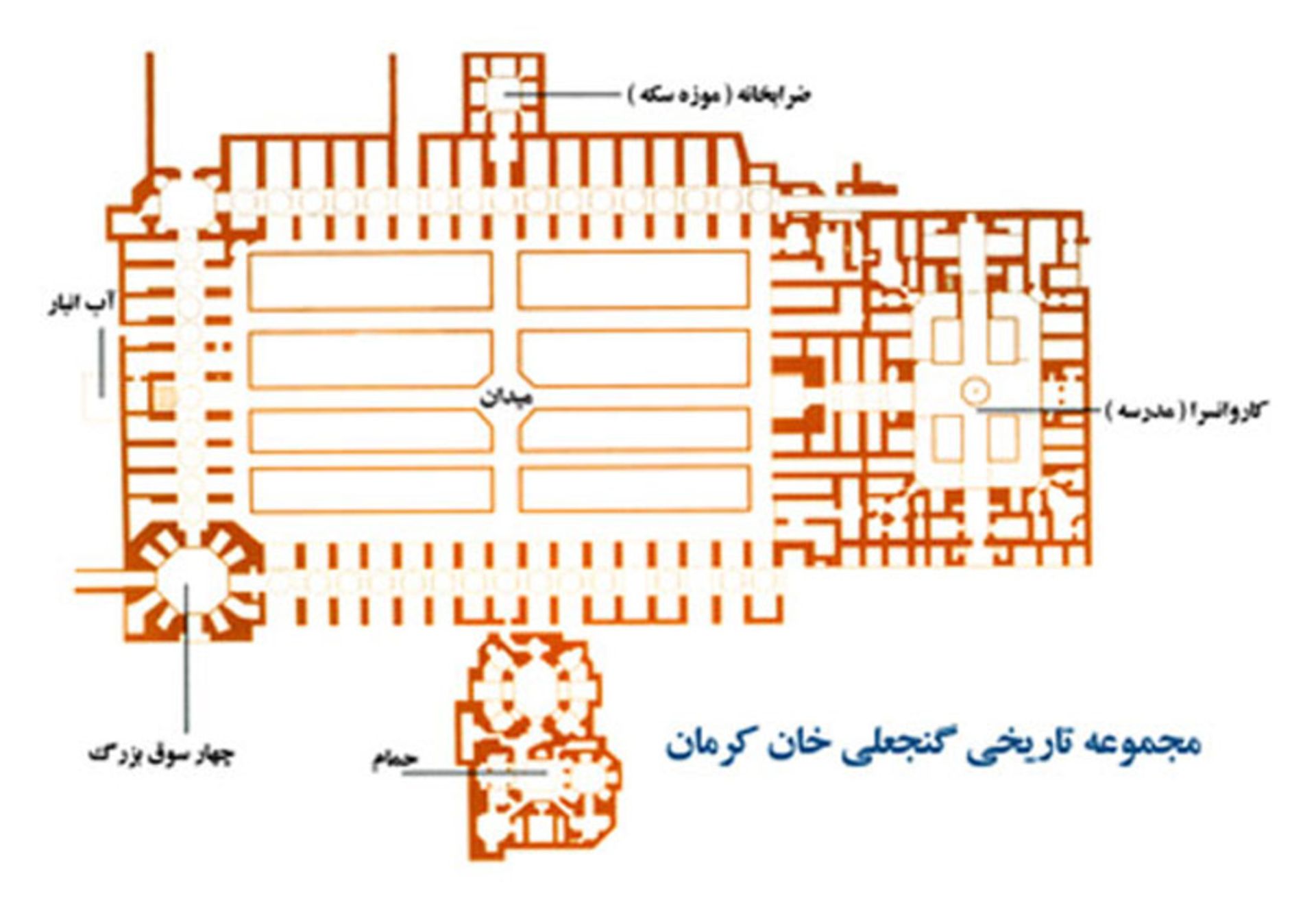 نقشه مجموعه گنجعلی‌خان