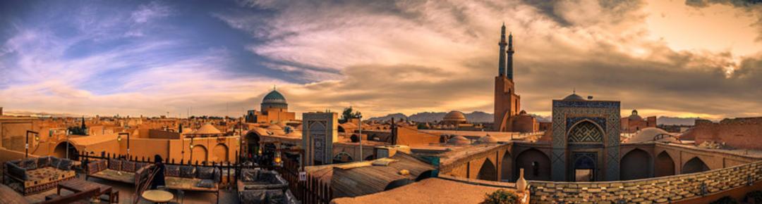 نمای پانوراما از مسجد جامع یزد