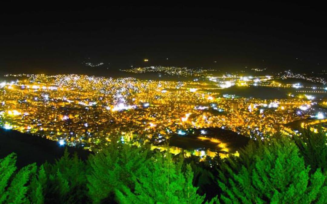 منظره شبانه شهر سنندج