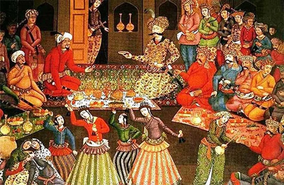 تابلوی نقاشی از جشن های اصیل یرانی