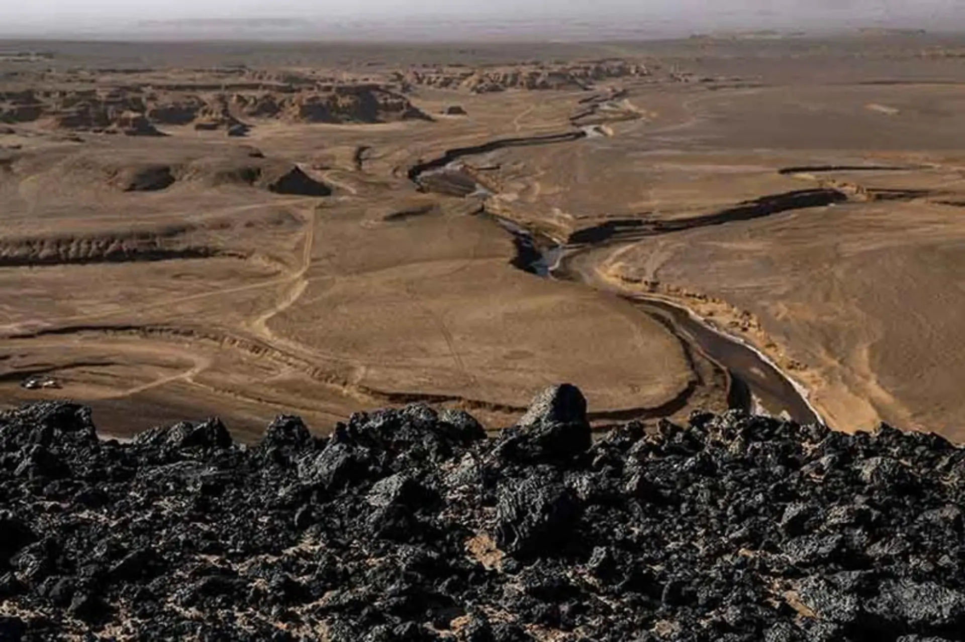 نمایی از منطقه سیاه گندم بریان در نزدیکی کرمان