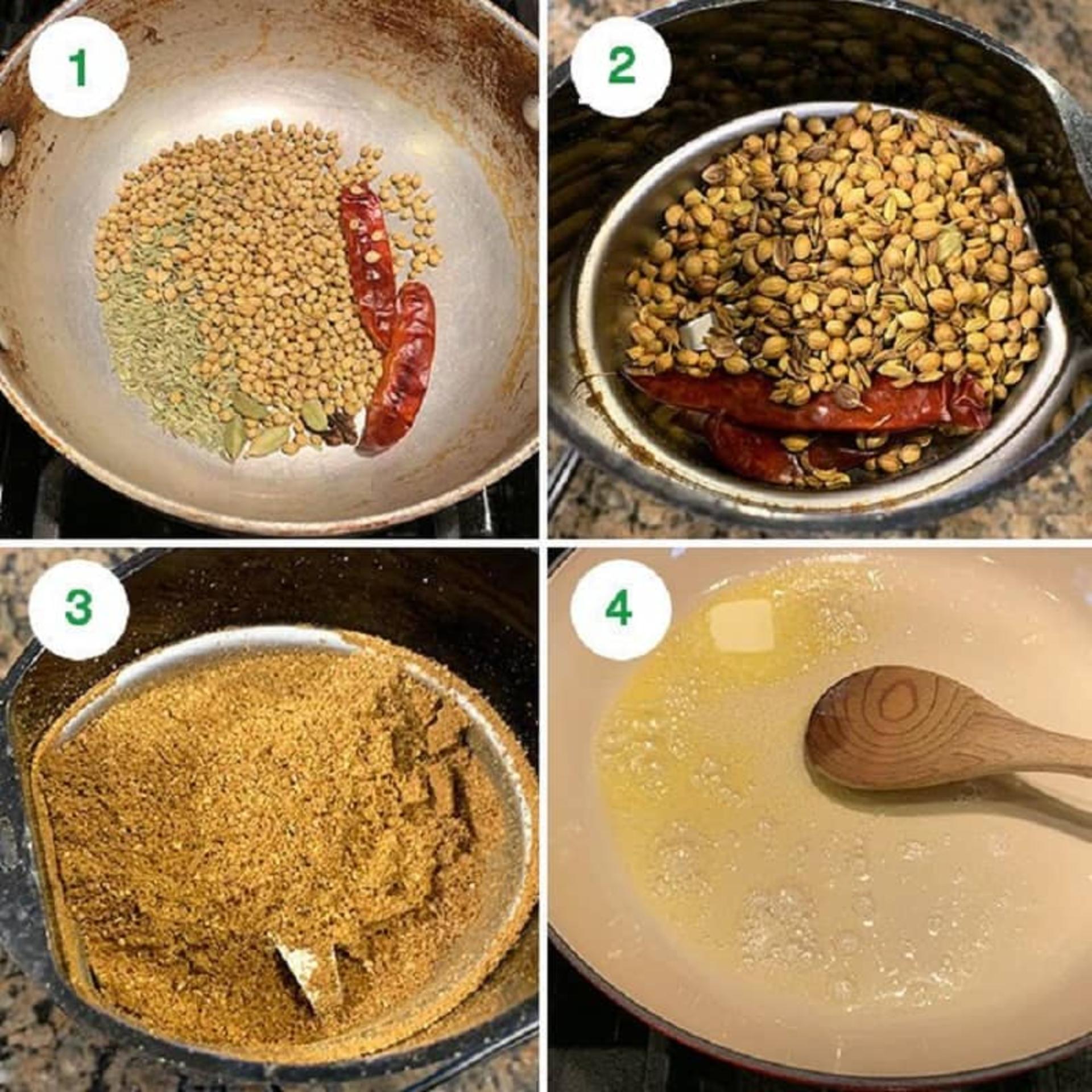 مراحل اول طبخ کراهی پنیر