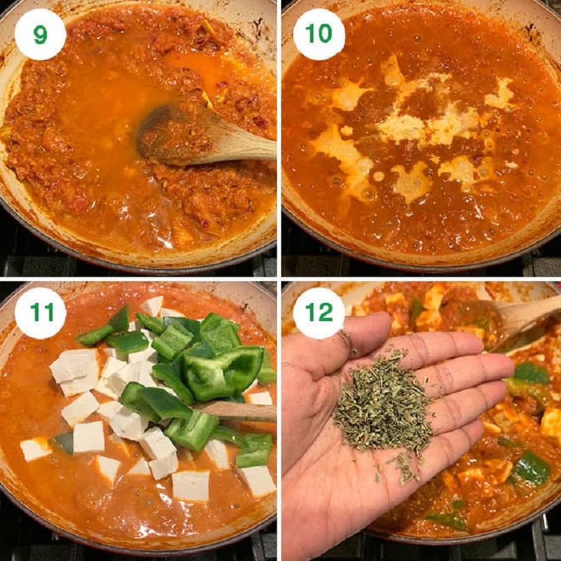 مراحل سوم طبخ کراهی پنیر