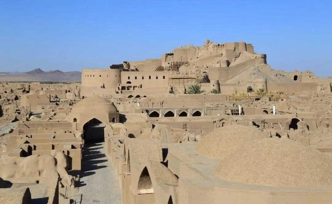 نمای از بالا از ارگ بم کرمان
