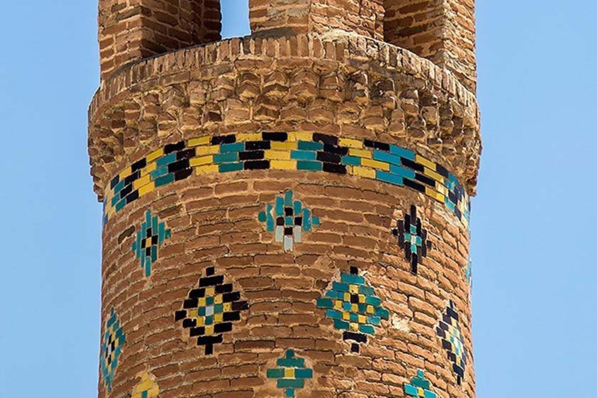تزیینات مناره مسجد دو مناره سقز
