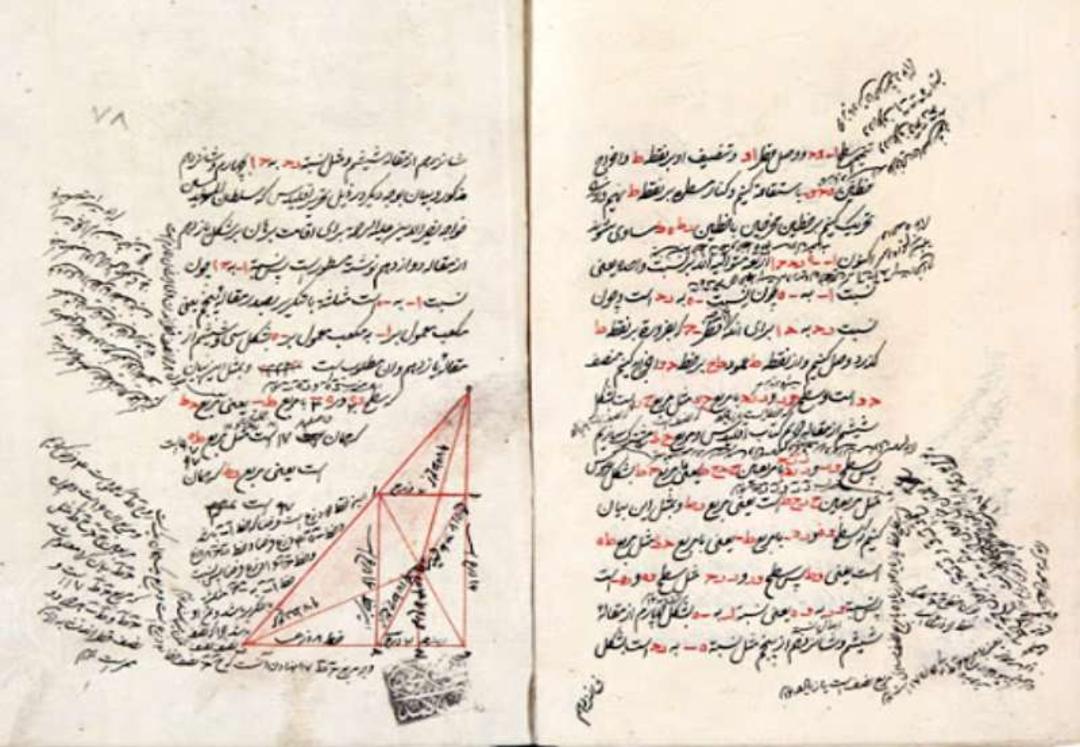 کتاب خطی اثر خواجه نصیر طوسی