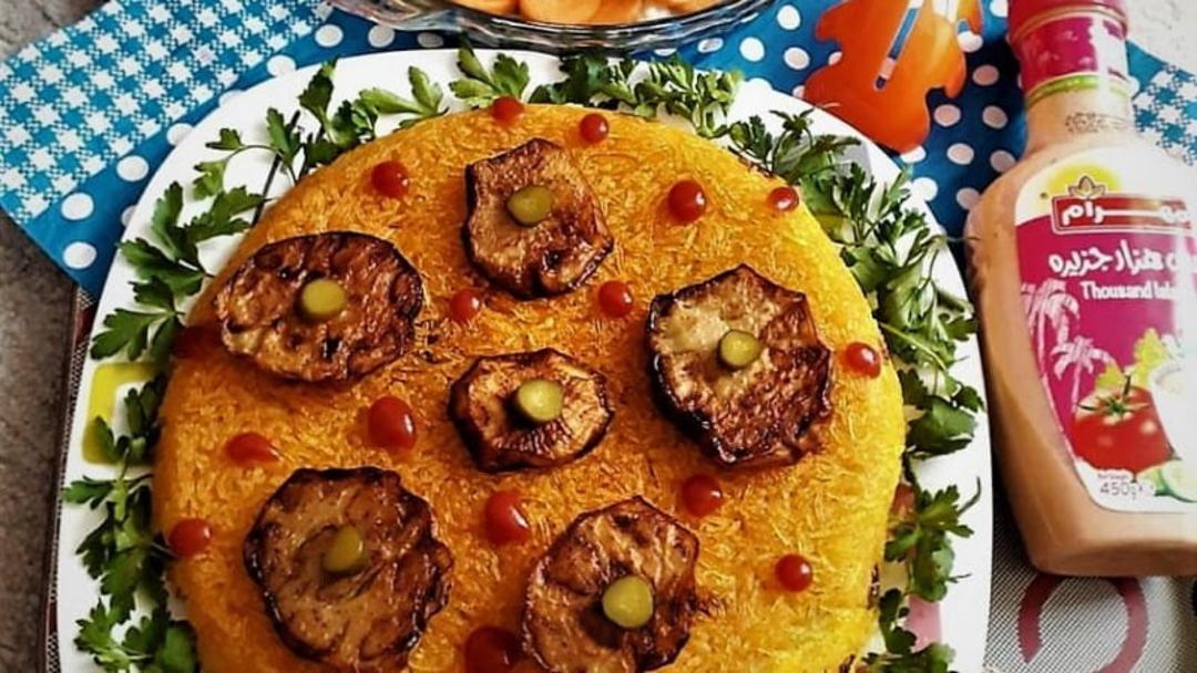 بادمجان پلو