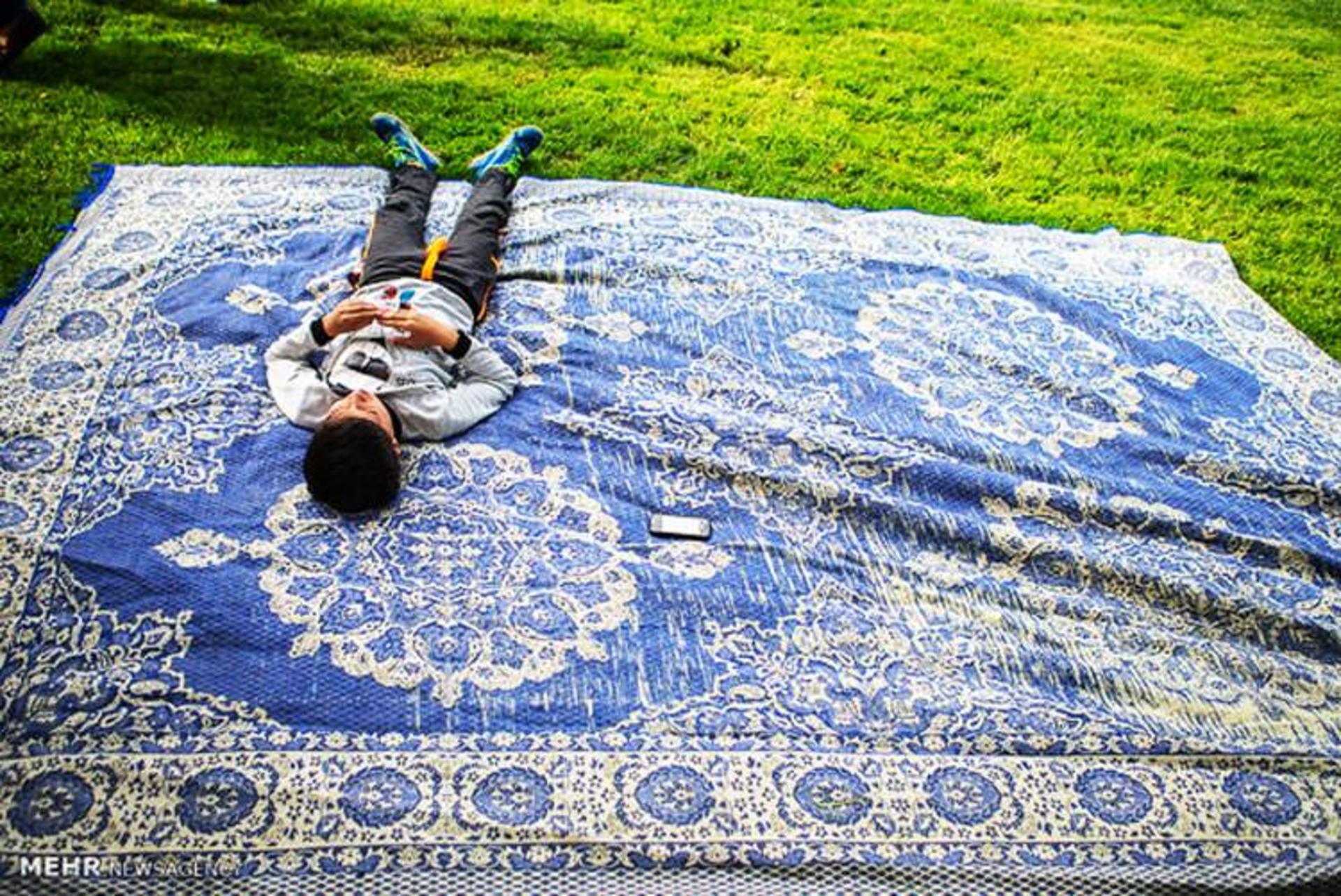 شهروندان قزوینی در حال استراحت در طبیعت