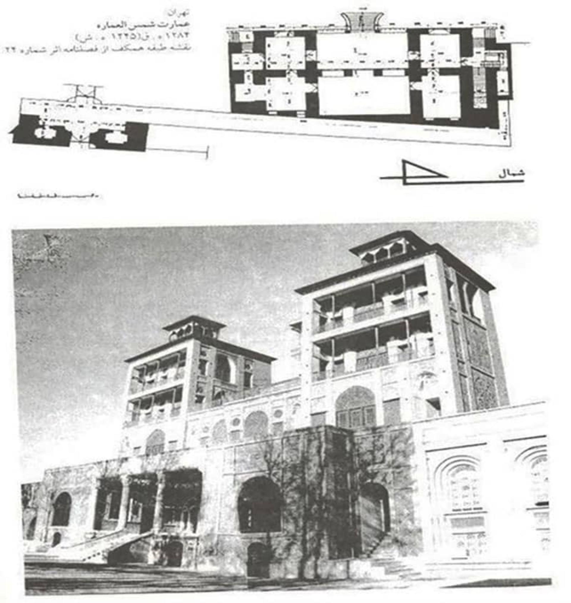 پلان طبقه همکف شمس العماره