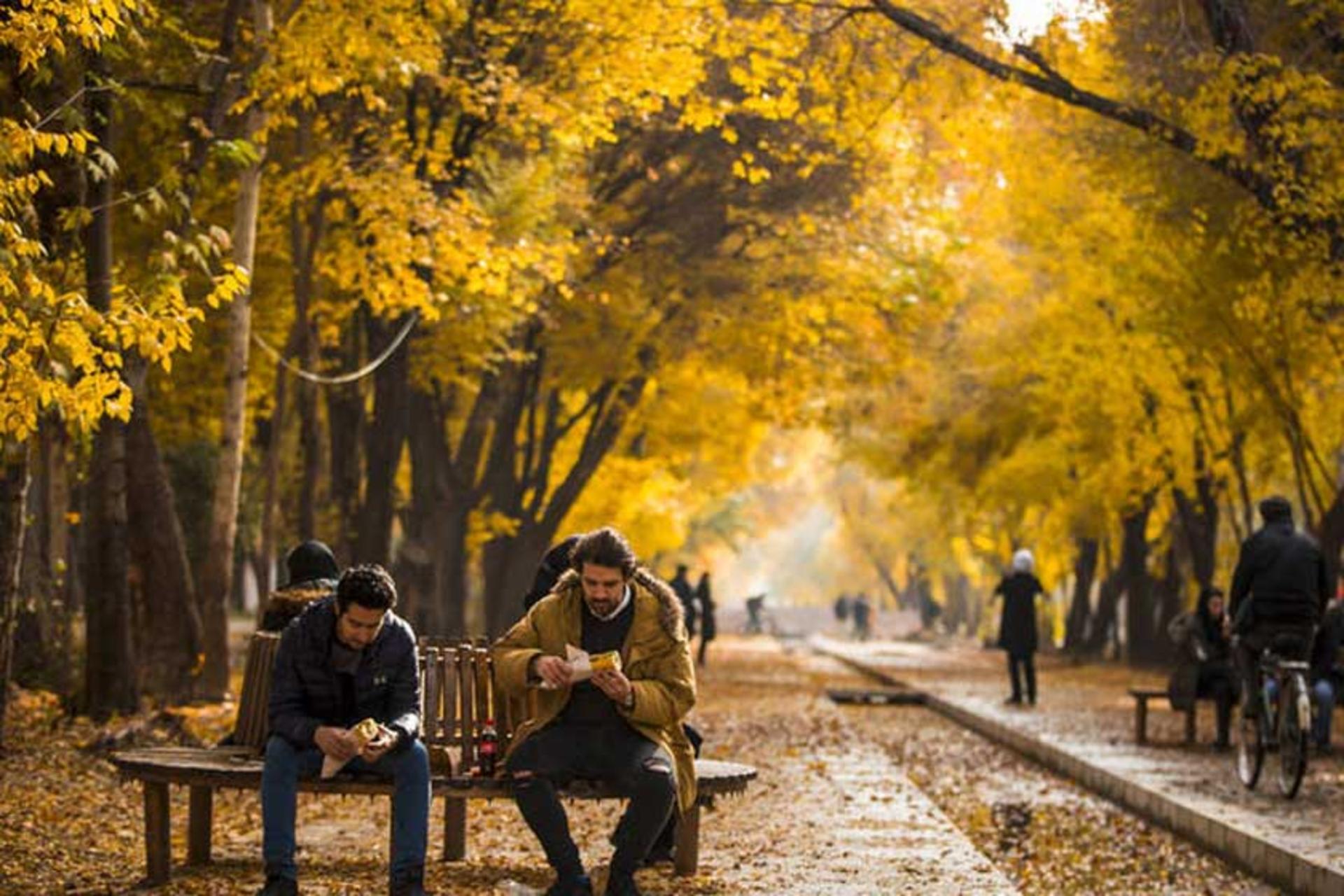 نیمکت‌های استراحت در خیابان چهارباغ عباسی 