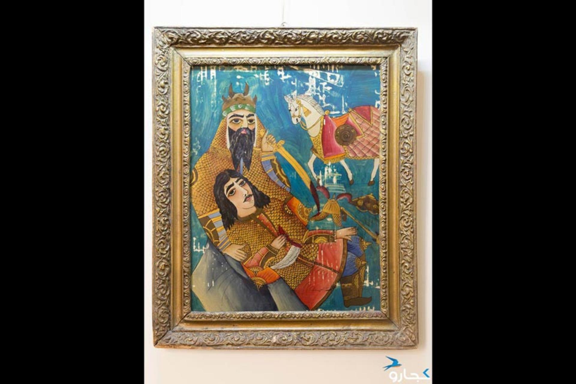 رستم و سهراب در موزه نقاشی پشت شیشه