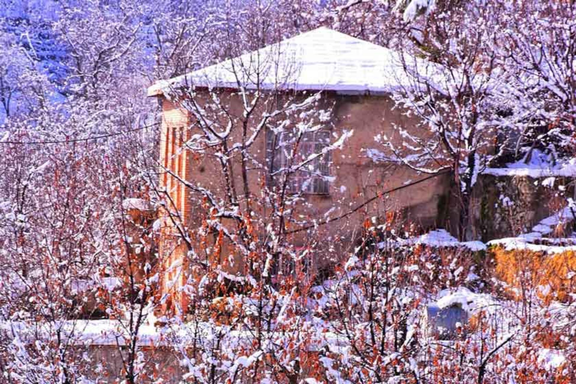 روستای سنگان در زمستان
