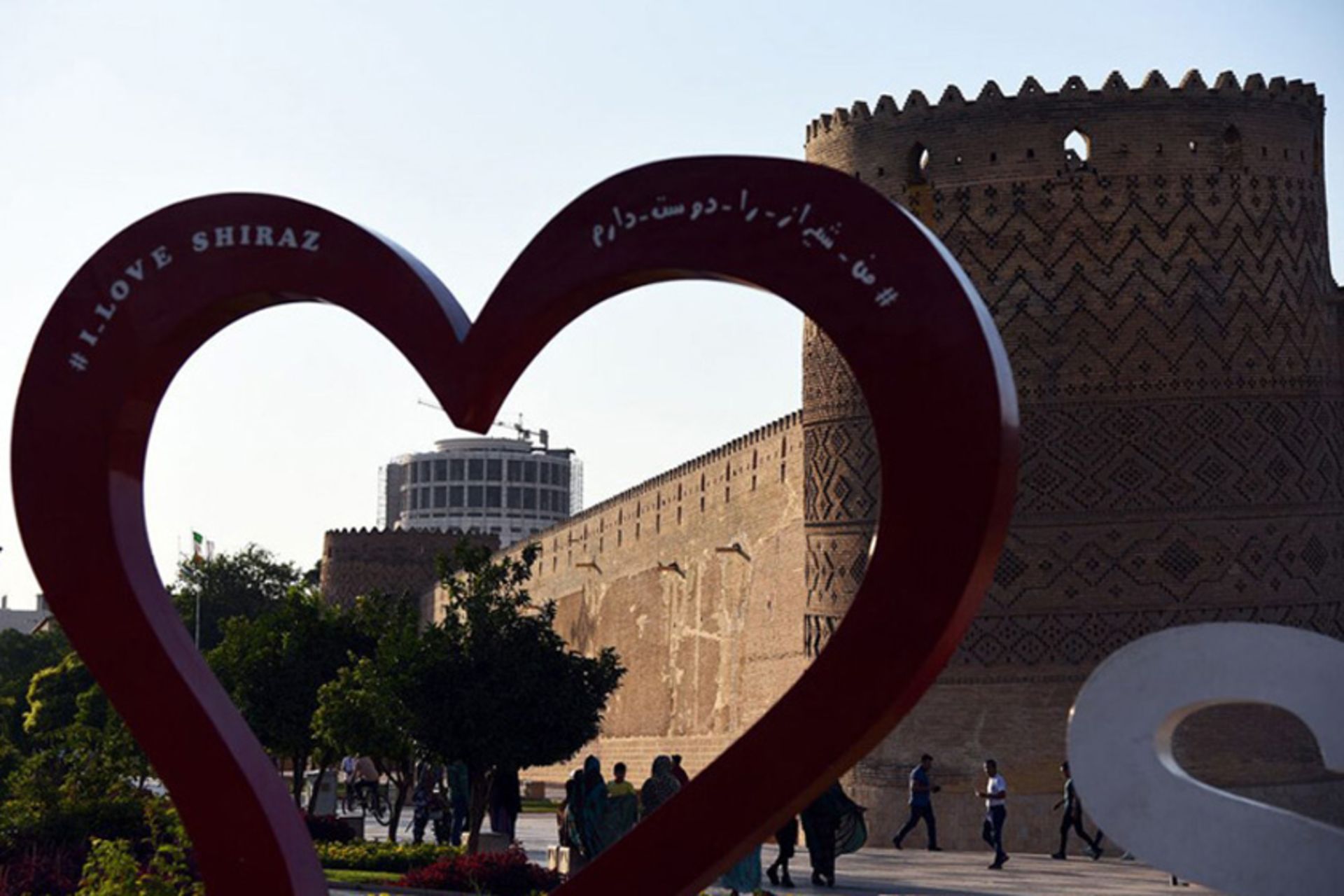 هتل آسمان در منظر هوایی ارگ کریم خان