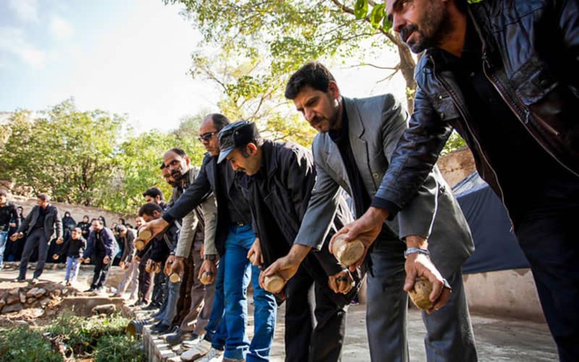 عزاداری با چغچغه در روستای انجدان