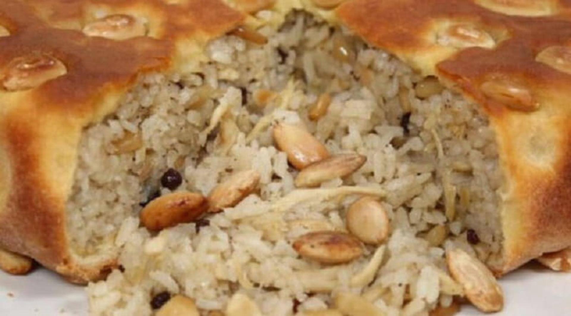 بادام در پرده پلو