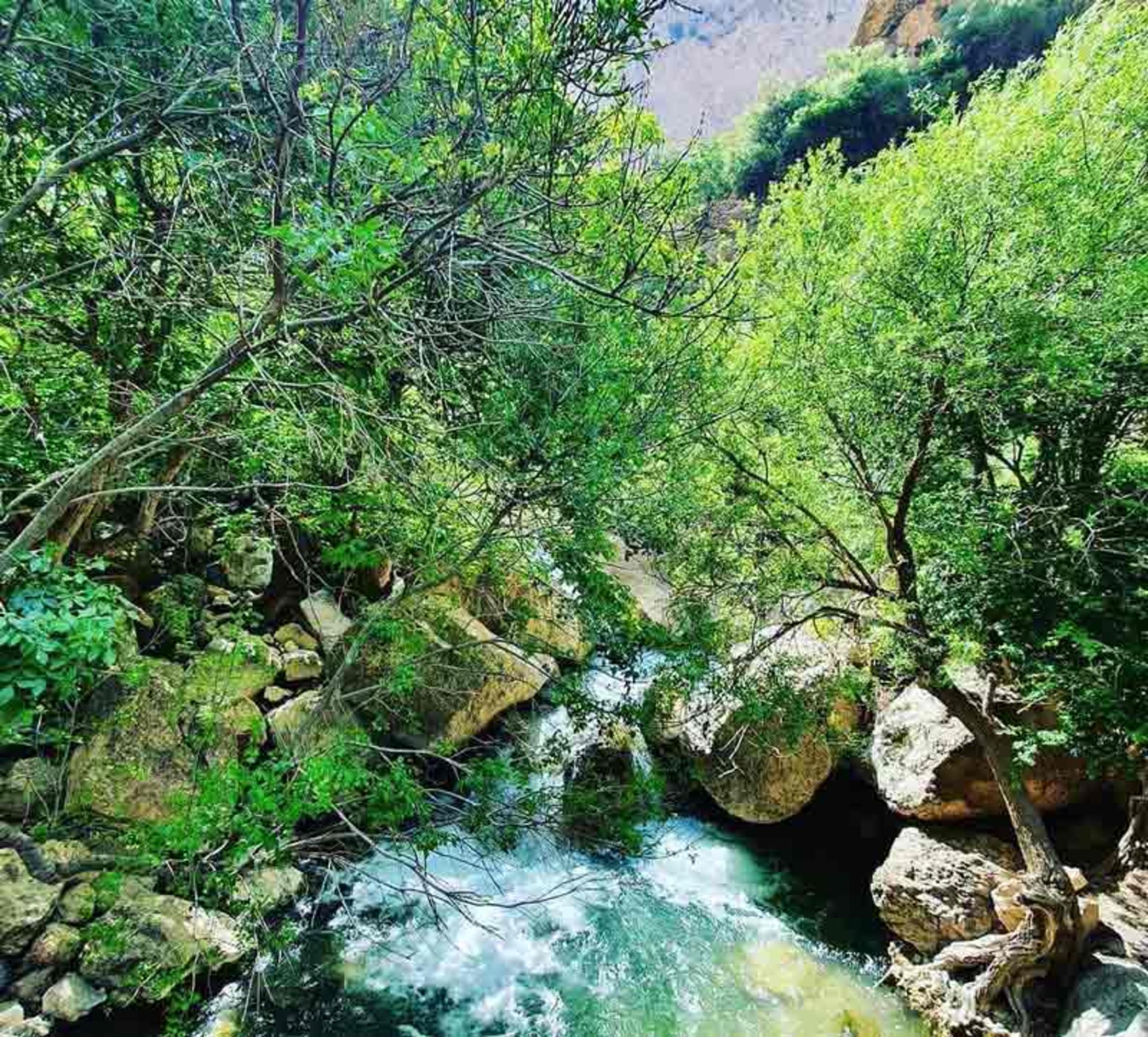 رودخانه روستای مارگون زیر آبشار