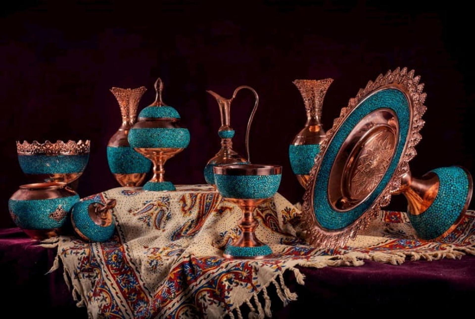 ظروف تزئینی فیروزه کوبی