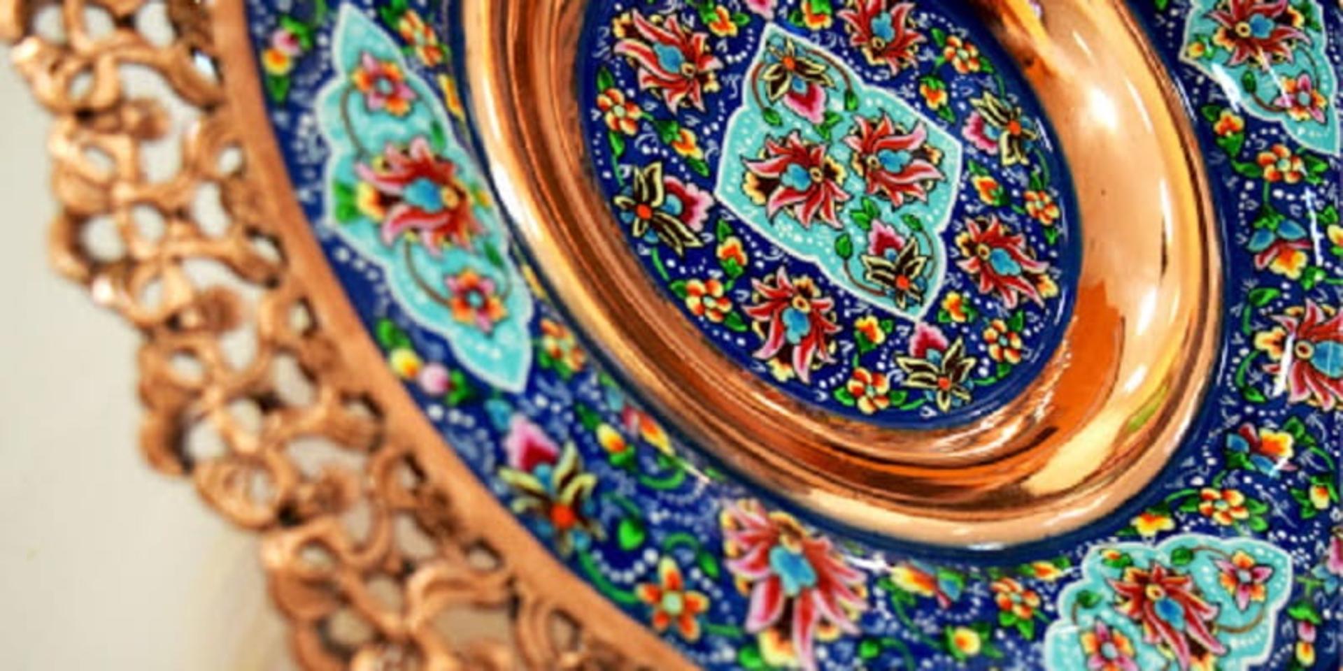ظرف تزئینی مس و پرداز