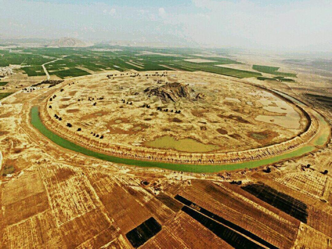 عکس هوایی شهر تاریخی دارابگرد