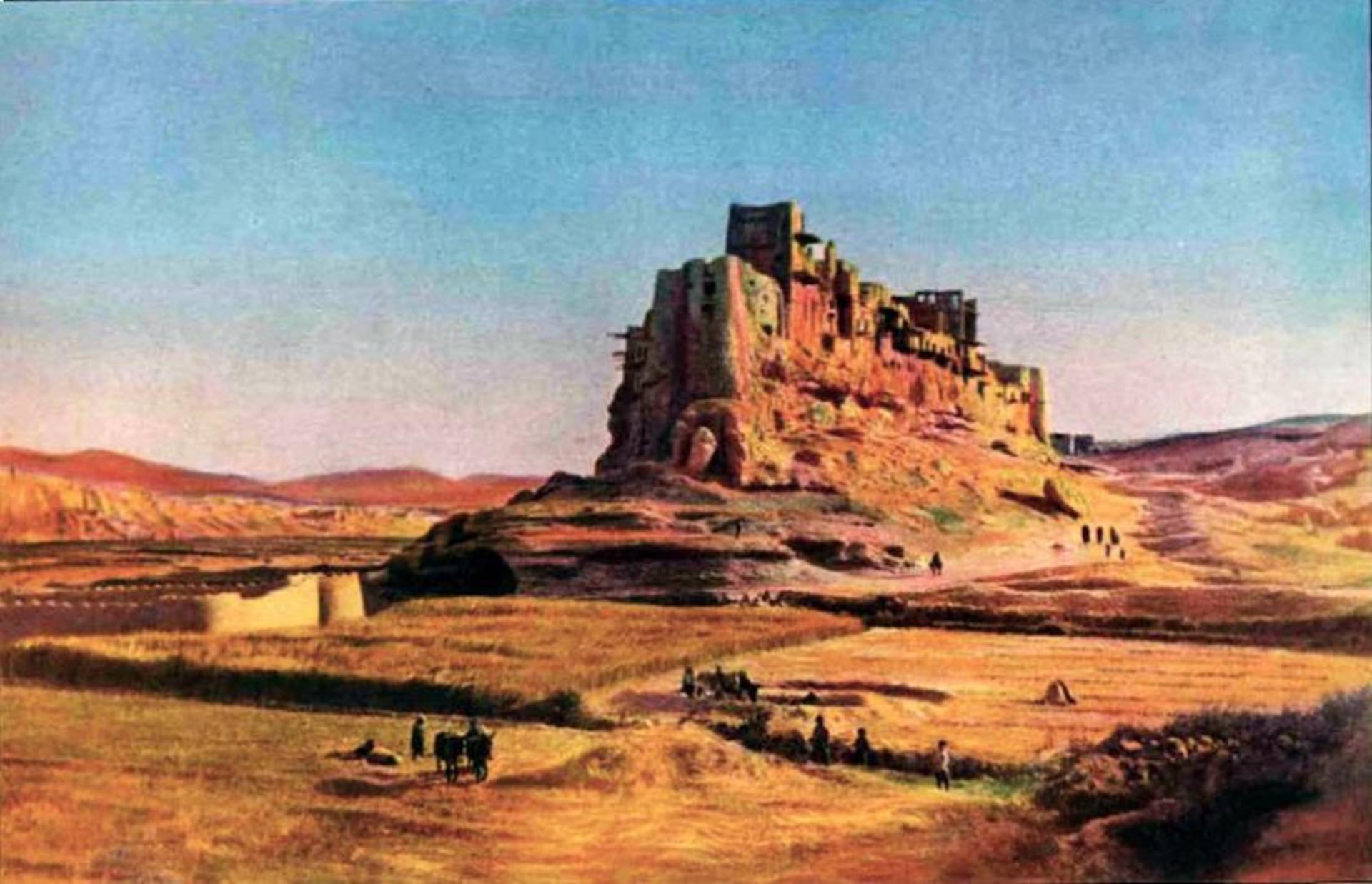 نقاشی از قلعه ایزدخواست از هارولد وستون