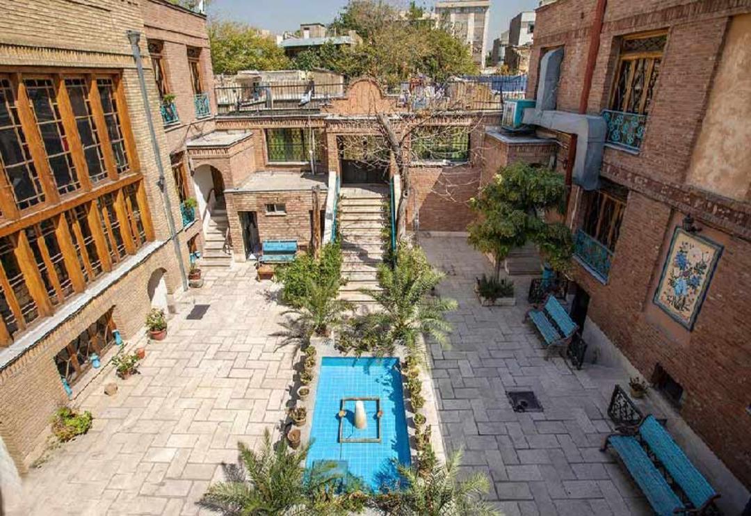 حیاط خانه سلطان بیگم از نمای بالا