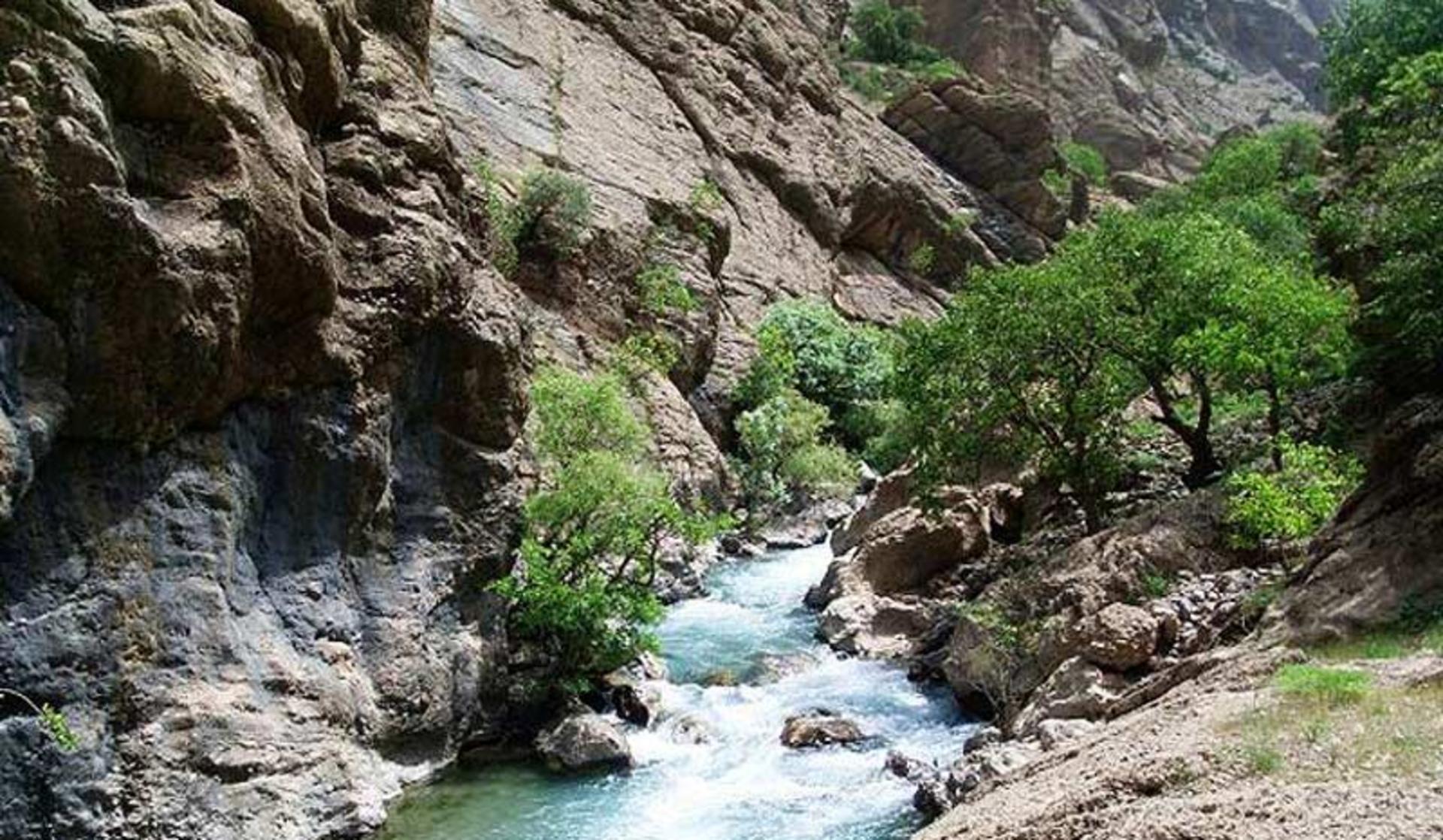 جریان رودخانه در میانه مسیر دره نی گاه لرستان