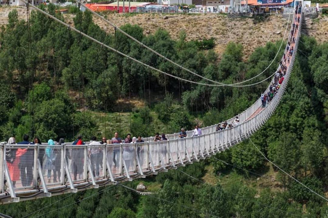 پل معلق پارک جنگلی مشکین شهر
