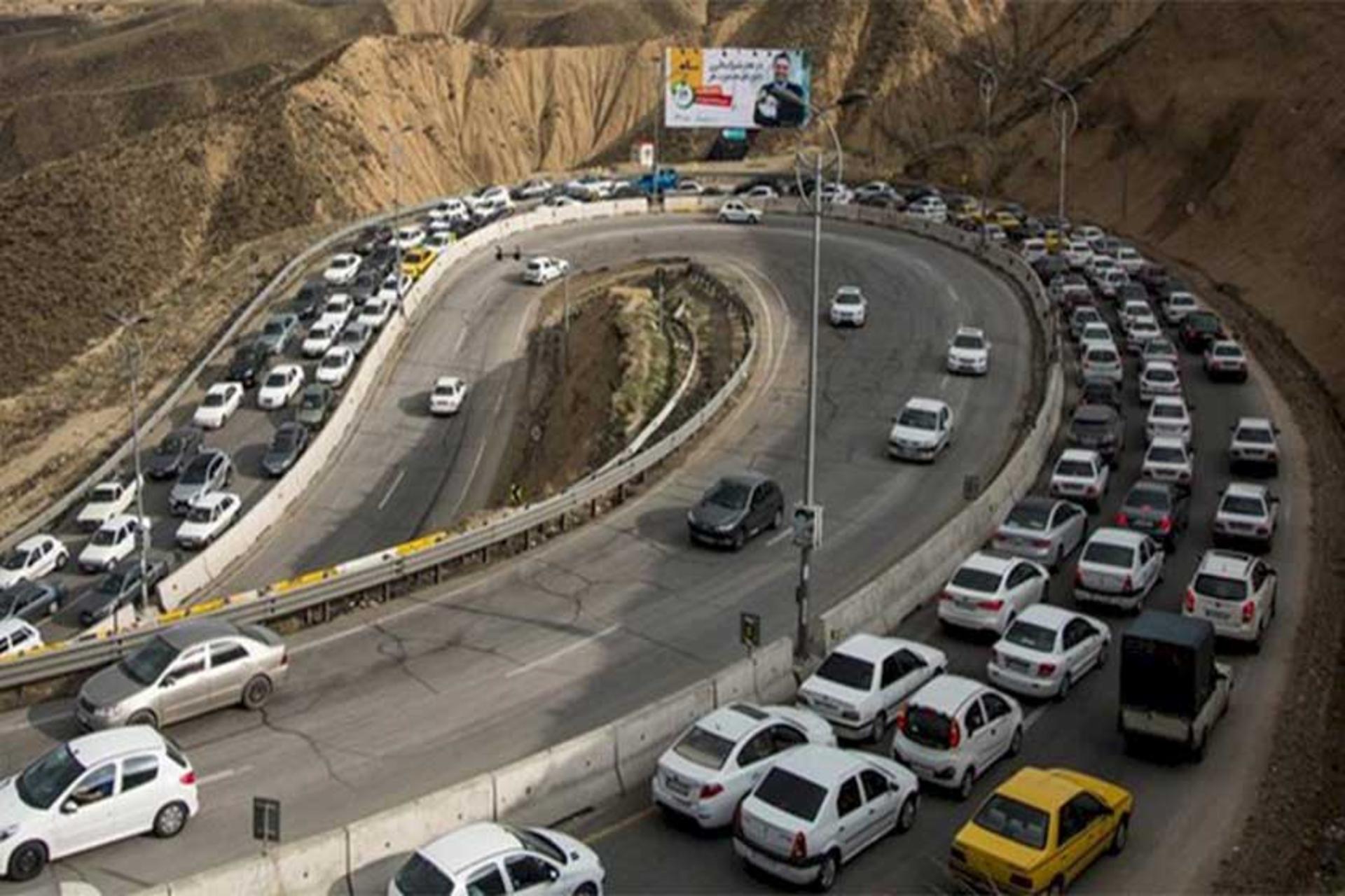 ترافیک سنگین جاده چالوس