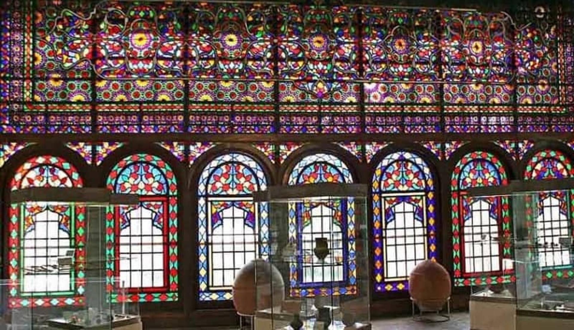  عمارت سالار سعید ارسی شیشه رنگی