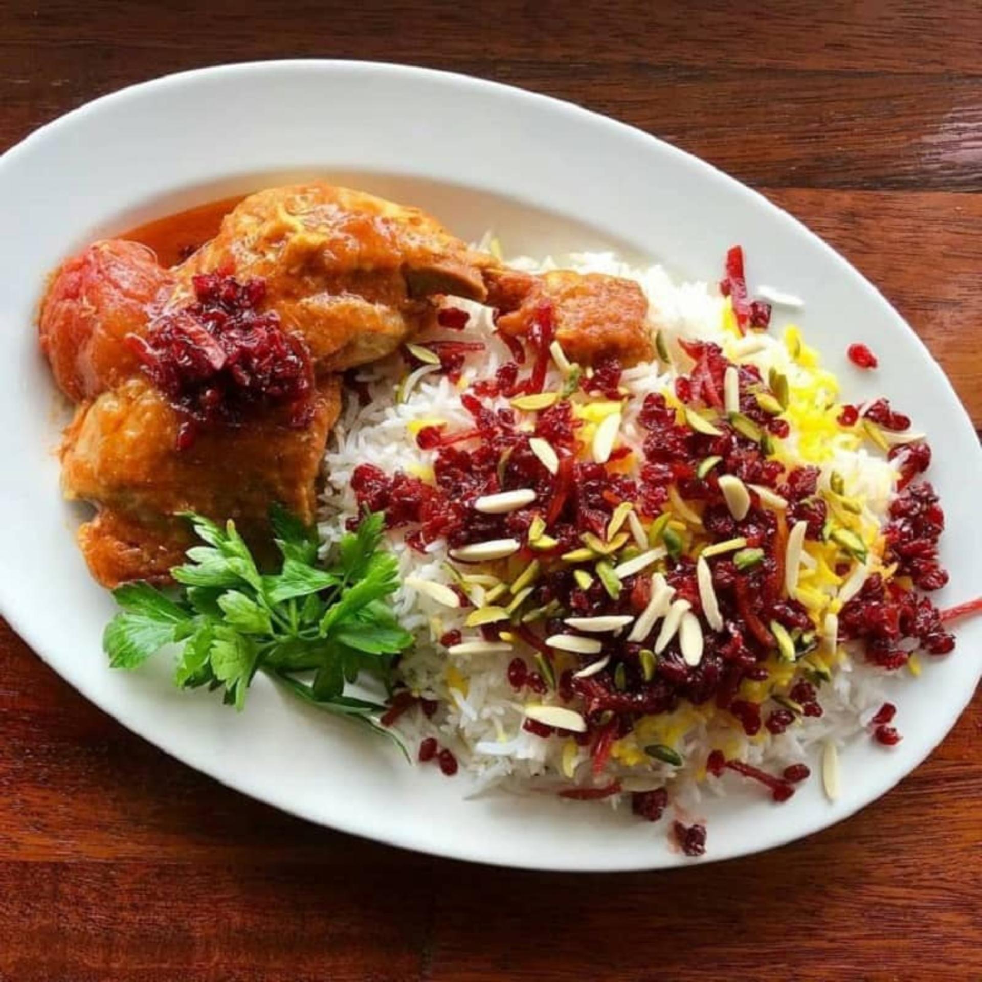 زرشک پلو با مرغ
