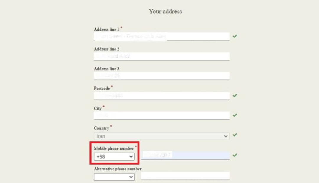 صفحه وارد کردن اطلاعات شخصی برای درخواست خرید بلیت جام جهانی در سایت فیفا