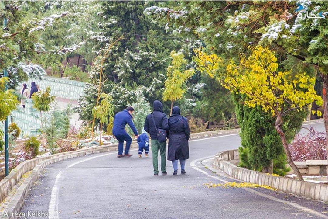 پیاده روی خانوادگی در پارک پرواز