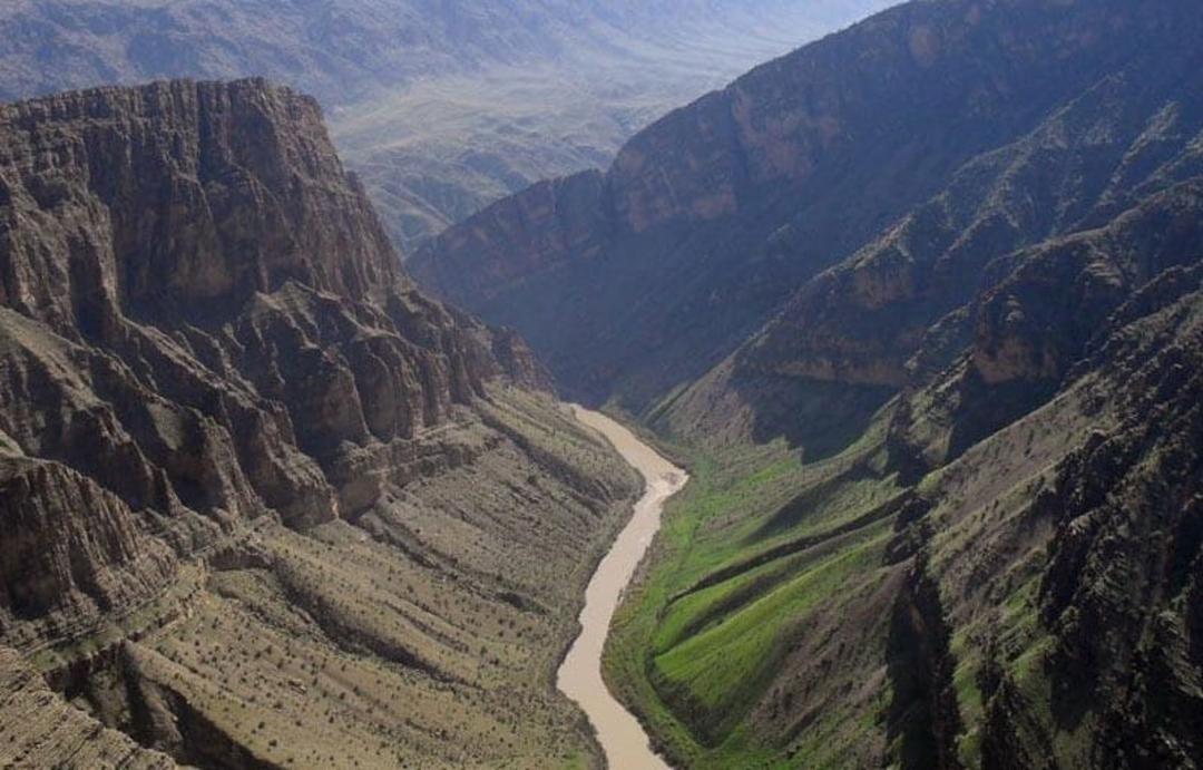 تنگه سازبن ایلام از نمای بالا