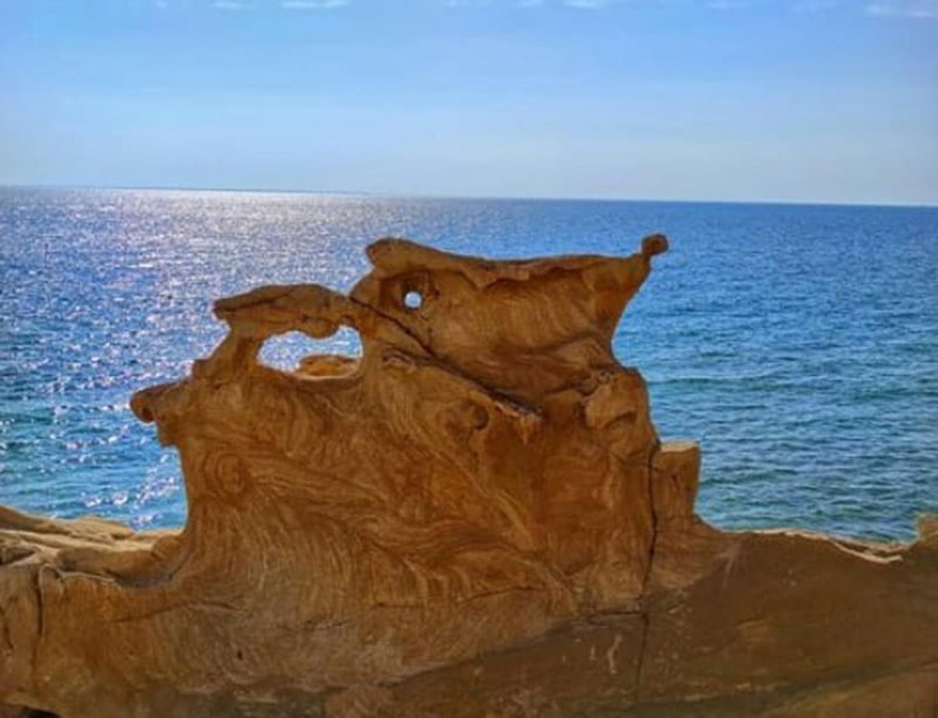 صخره بلند در ساحل مکسر بندر مقام