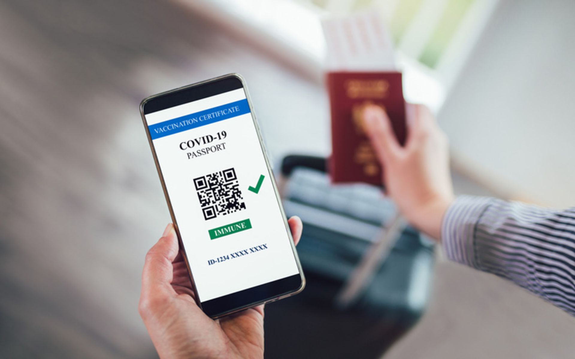 کارت واکسن دیجیتالی و پاسپورت