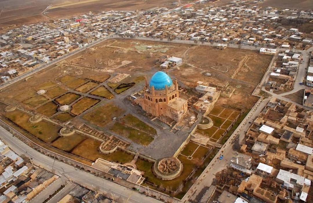 عکس هوایی گنبد سلطانیه