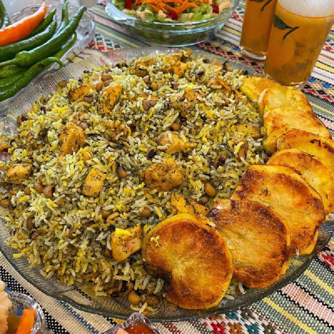 لوبیا پلو شیرازی