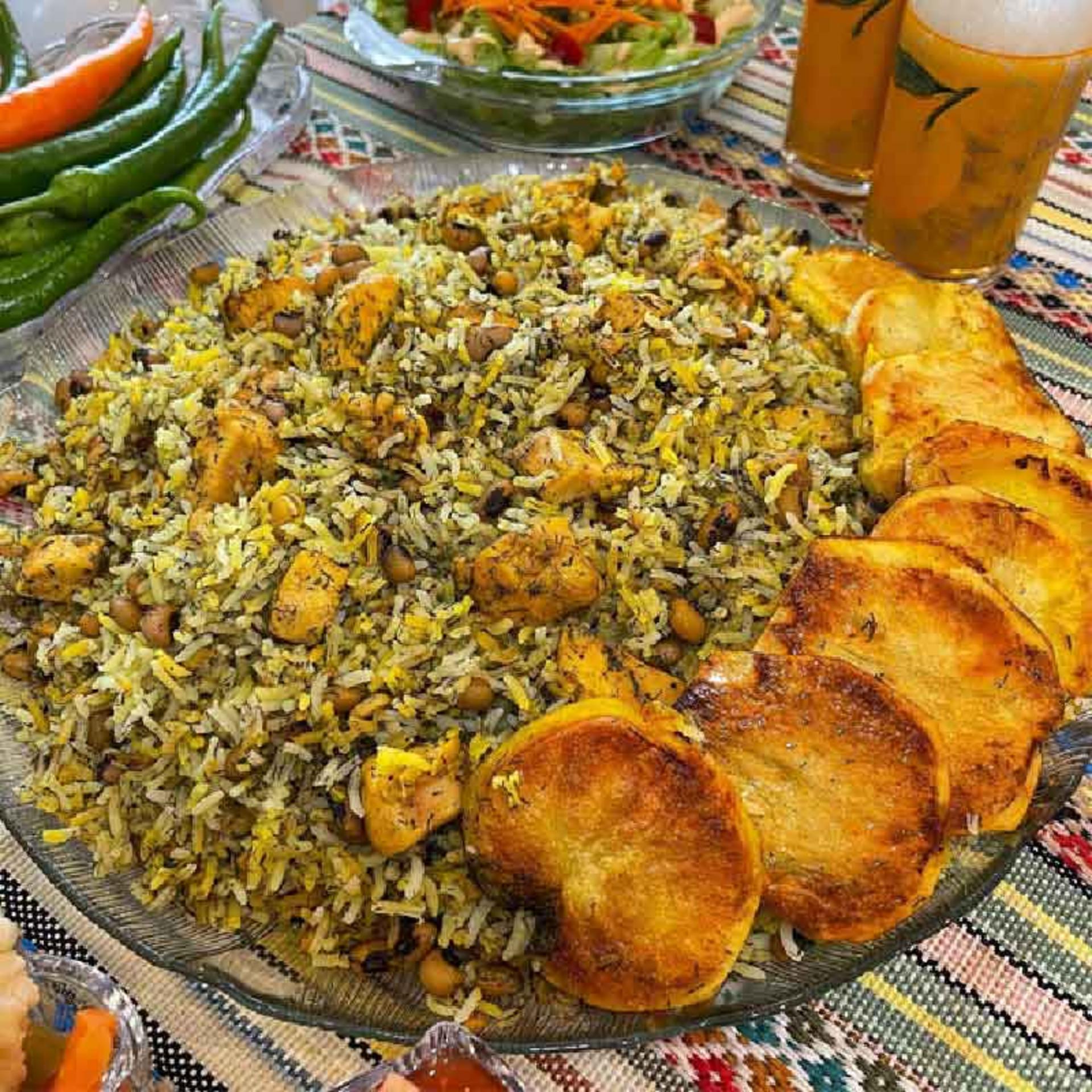 لوبیا پلو شیرازی