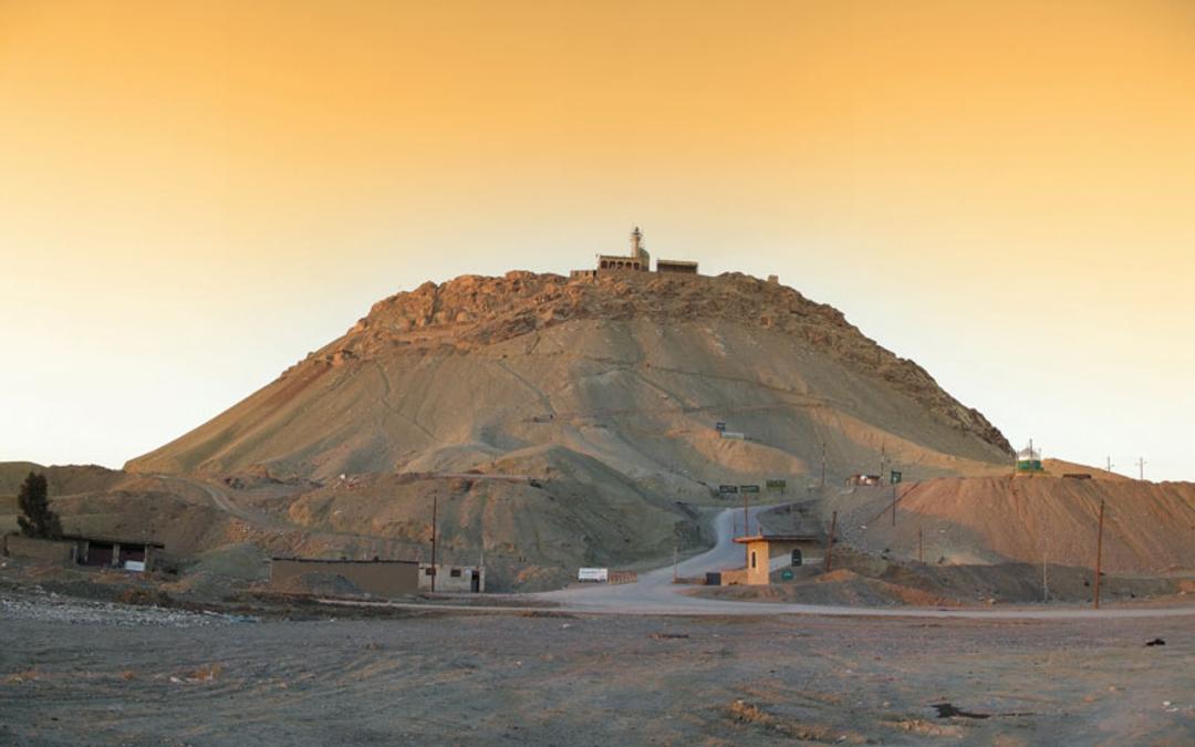 منظره غروب افتاب در کوه خضر