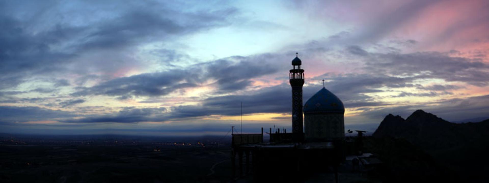 غروب خورشید در کوه خضر نبی