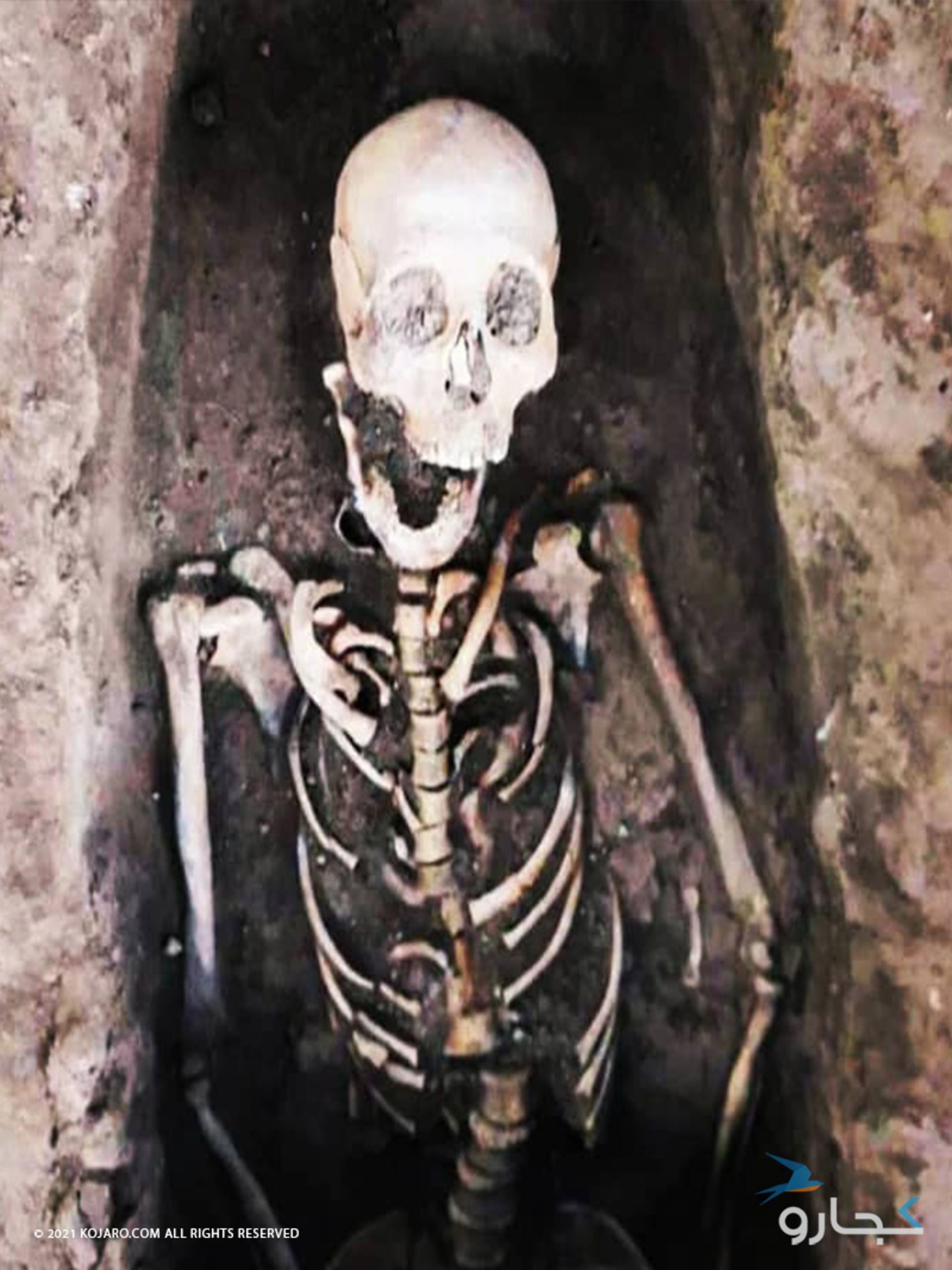 گور کشف شده در محوطه باستانی قره‌حسنلو