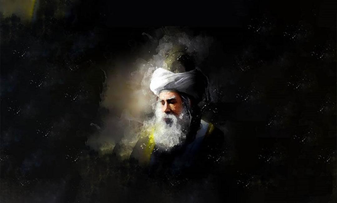 نقاشی چهره مولانا